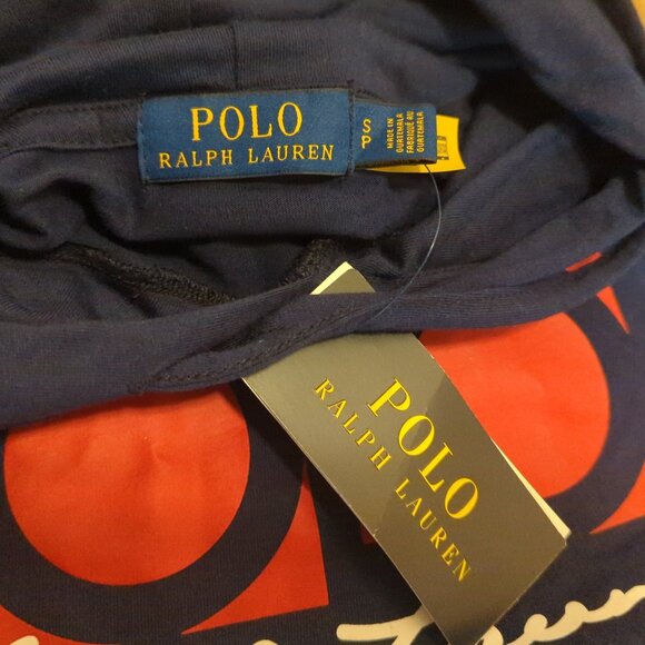 NWT Polo Ralph Lauren Mens Small Navy Blue Sweatshirt Hoodie $65 - Picture 9 of 9